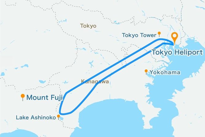 75-Min Mt. Fuji Half Day Private Helicopter Tour - If It’s Cloudy: The Route Changes Over Western Tokyo