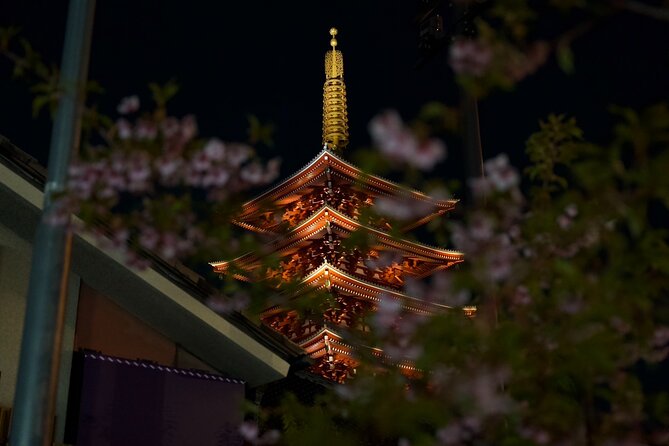Asakusa Night Evening Walking Tour with English-Speaking Guide - Kaminarimon Gate at night: the photo spot plus the context