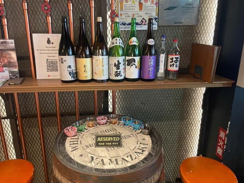Casual Japanese sake tasting and snack experience, Kabukicho - Key points to know before you go