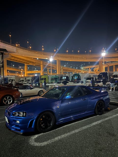 Daikoku Meet in a Subaru WRX - Rainbow Bridge: skyline views with the perspective most people miss