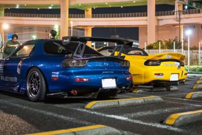 Daikoku PA JDM Car Scene Tour in Tokyo Drift RX7 - The RX7/JDM Focus: What You’re Going to Notice Right Away