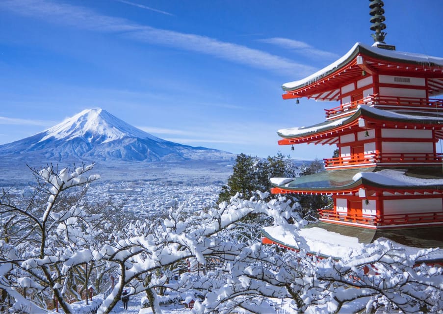 From Tokyo: Fuji Mountain Area - FujiQ - Lake Kawaguchiko - Chureito Pagoda - Fujiyoshida Photo Views and Arakawa Sengen Park Lead-In