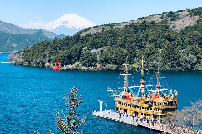 Hike Japan Heritage Hakone Hachiri with certified mountain guide - Lake Ashi and Motohakone-Ko Pier: Torii Views and Fuji Angles
