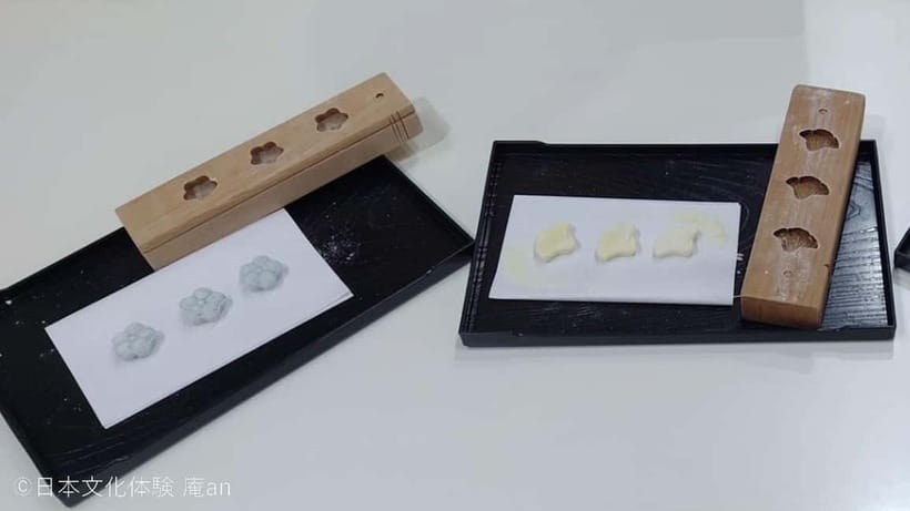 Japanese dried-type Sweets (Ohigashi) making - Making Ohigashi with 100% Wasanbon: What You Actually Create