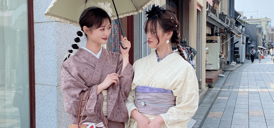 Kanagawa: Kimono Rental in Kamakura Provided by RikaWafuku - Women’s hair styling and ornaments: included and built for different hair lengths