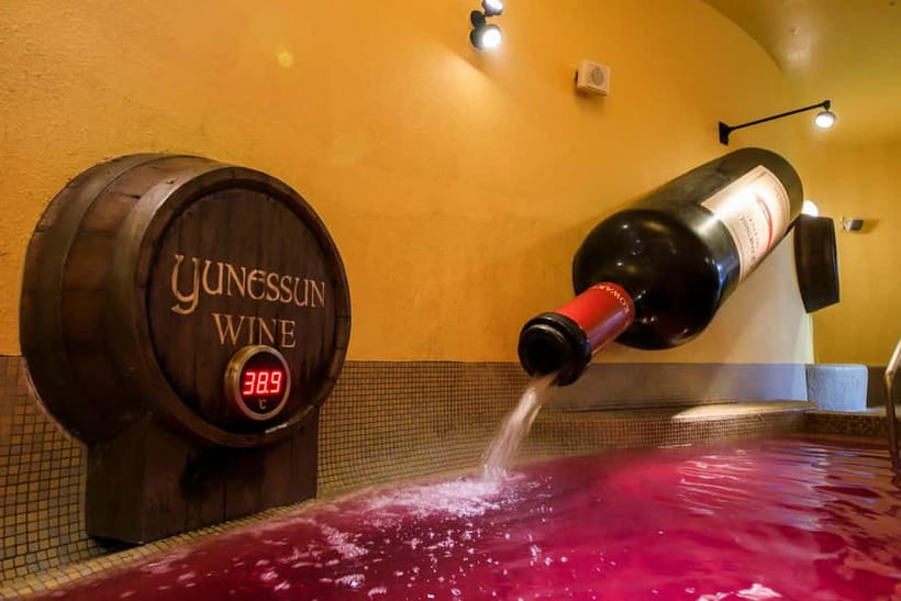 Kowakien Yunessun Hot Springs Entry Ticket - The themed baths: wine, coffee, green tea, and sake