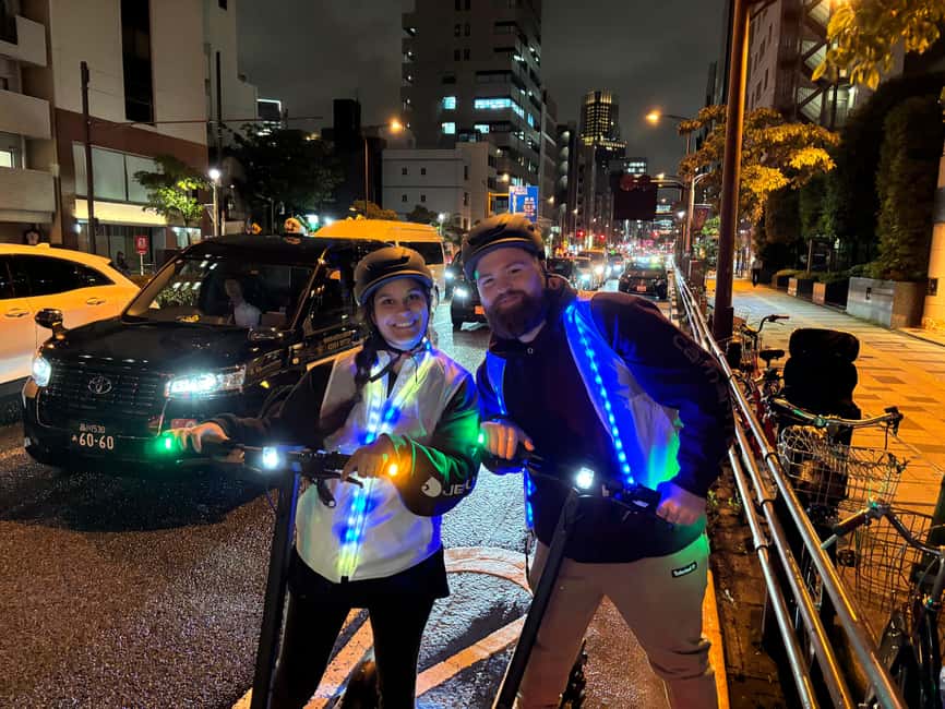 Night E-Scooter Ride to Tokyo Tower - No License Needed - What you actually get besides the ride