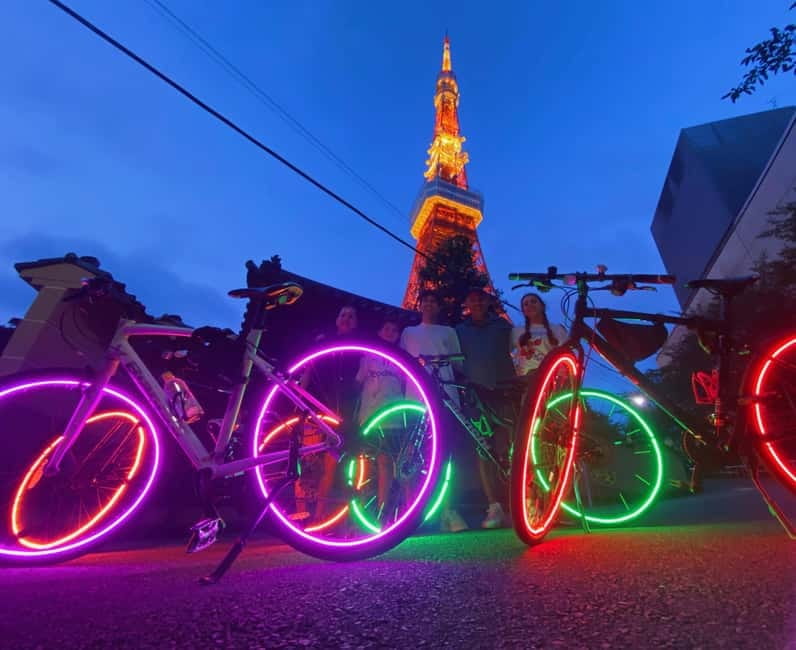 Tokyo: 2-Hour Night Bike Tour of the City's Hidden Gems - Tokyo Tower Finish: The Red-and-White Night Anchor