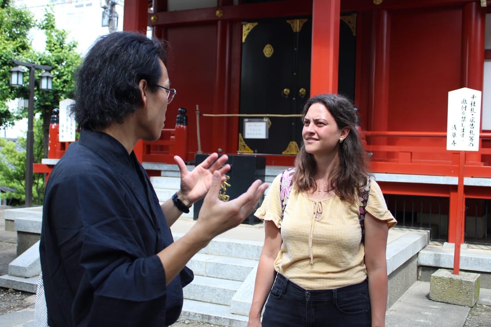 Tokyo: Asakusa Walking Tour with Japanese Comedian - Before Sensō-ji: Skytree, Asahi Beer, and a free view break