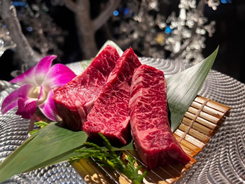 Tokyo: Exquisite Wagyu Beef Experience at Yakiniku Nikunone - Kirameki Course (14 dishes): sashimi with sea urchins and fresh wasabi