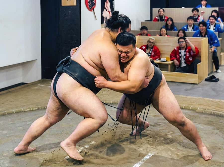 Tokyo Ginza : Sumo and Mikoshi Experience,Open from Sep. - The Sumo Program: Rules, Winning Techniques, and Live Demonstrations