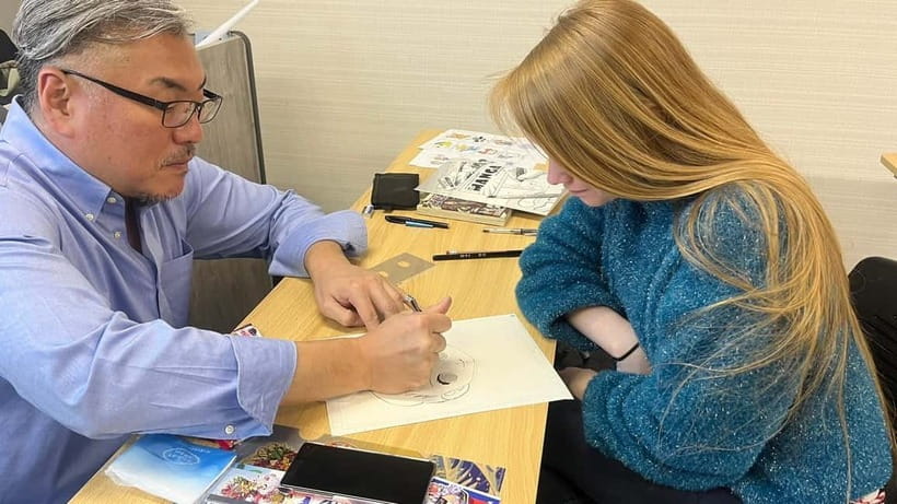 Tokyo/Ikebukuro Manga lesson by acitive pro-Manga artists - English Support and the Pro Perspective (Akari and Kazuo Maekawa)