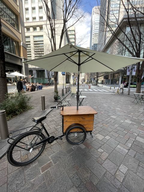 Tokyo: Private Cycling Tour with cute E-bike - Picnic sweets and green tea: the break that makes it feel like a Tokyo day