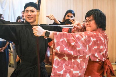 Tokyo Samurai Experience: Kyudo (Archery) and Swordsmanship - Putting On the Hakama-Set (and Getting the Fit Right)