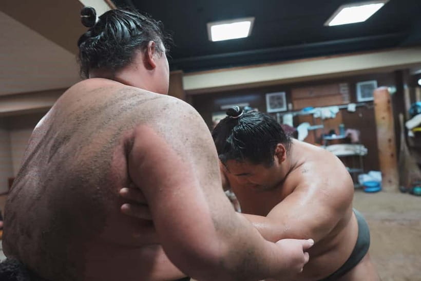 Tokyo: Sumo Keiko Training Tour with Audio Guide & Photo - Audio guide on your phone: how to make the 10 languages work for you